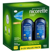 Nicorette Lozenges Fruit Drops 4mg 160 Lozenges Value Pack 
